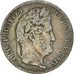Coin, France, Louis-Philippe, 5 Francs, 1837, Strasbourg, VF(20-25), Silver