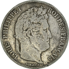 Monnaie, France, Louis-Philippe, 5 Francs, 1840, Rouen, TB, Argent, Gadoury:678