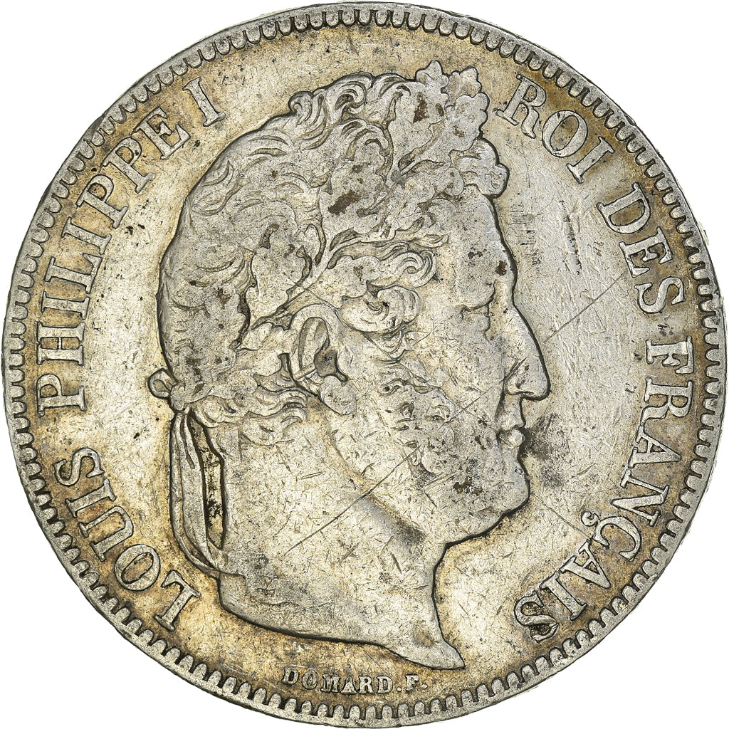 Coin, France, Louis-Philippe, 5 Francs, 1841, Rouen, VF(30-35), Silver