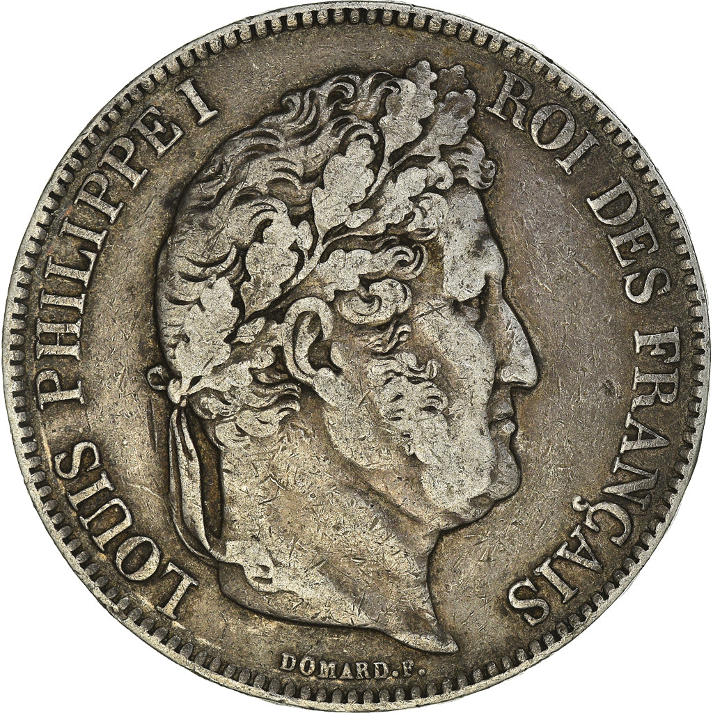 Coin, France, Louis-Philippe, 5 Francs, 1833, Strasbourg, VF(30-35), Silver