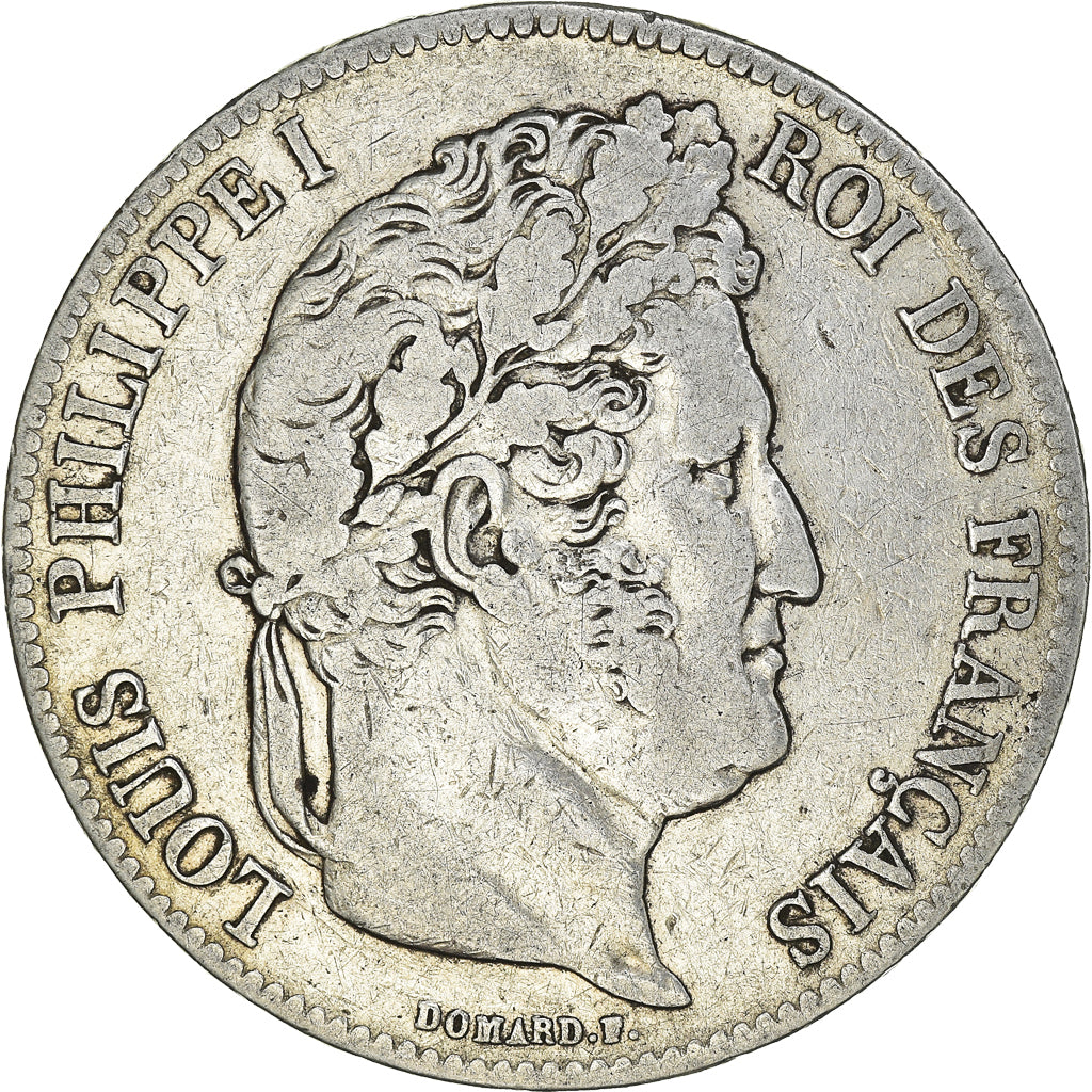 Coin, France, Louis-Philippe, 5 Francs, 1835, Strasbourg, VF(20-25), Silver
