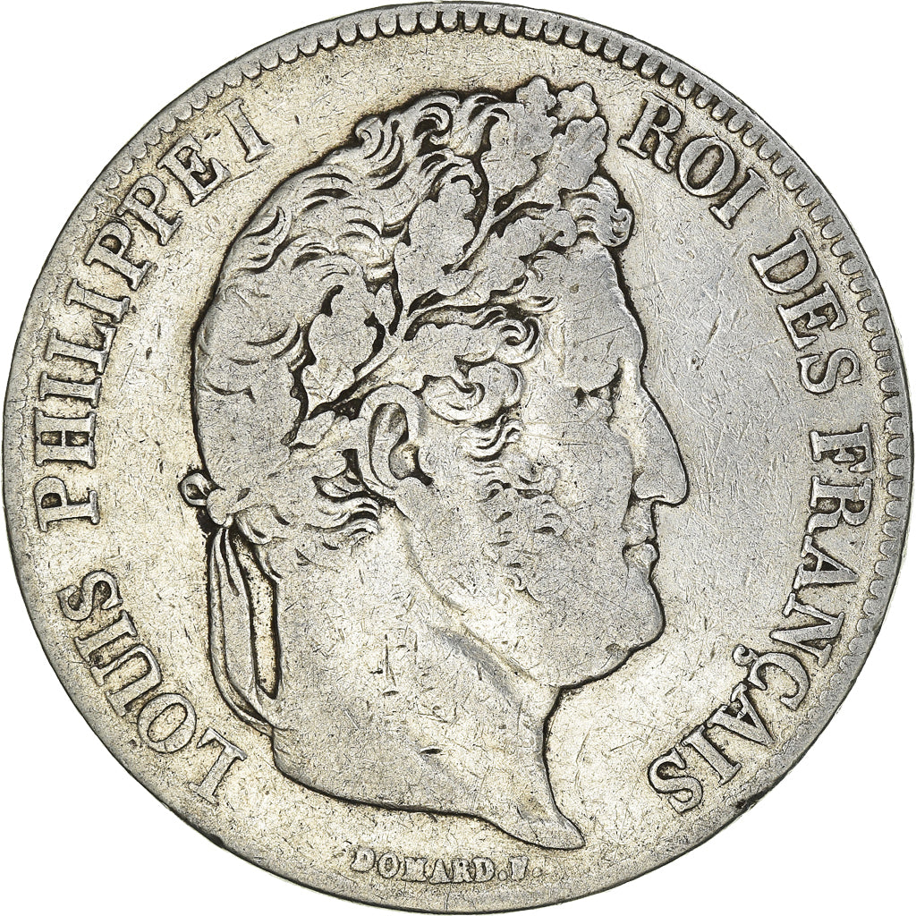 Coin, France, Louis-Philippe, 5 Francs, 1840, Strasbourg, VF(20-25), Silver