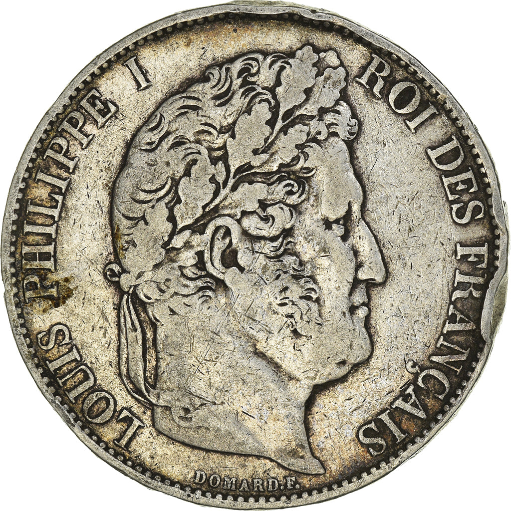 Coin, France, Louis-Philippe, 5 Francs, 1848, Strasbourg, VF(30-35), Silver