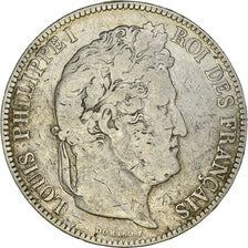 Coin, France, Louis-Philippe, 5 Francs, 1835, Bordeaux, VF(20-25), Silver