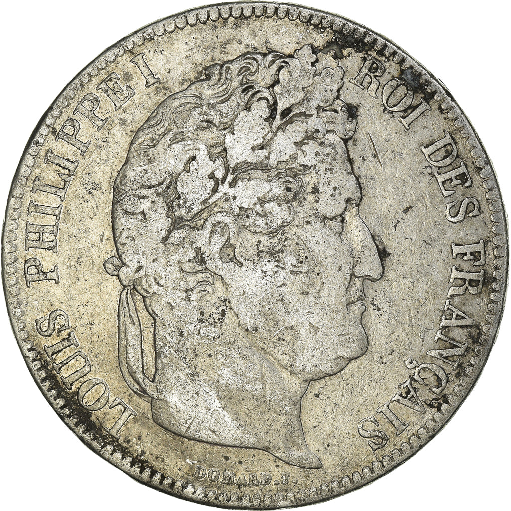 Coin, France, Louis-Philippe, 5 Francs, 1834, Nantes, VF(20-25), Silver