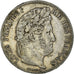 Moeda, França, Louis-Philippe, 5 Francs, 1838, Lille, VF(30-35), Prata