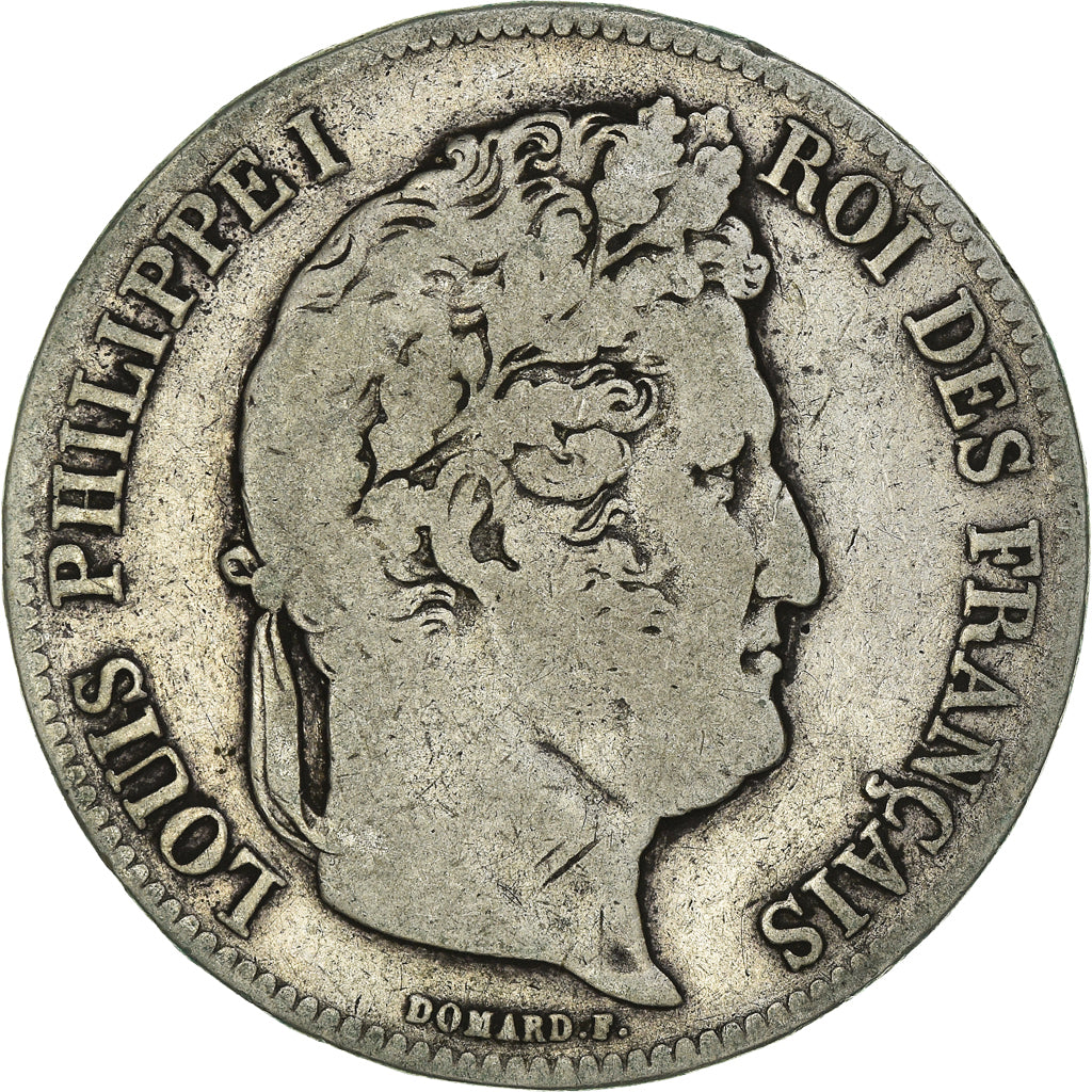 Coin, France, Louis-Philippe, 5 Francs, 1839, Lille, VF(20-25), Silver