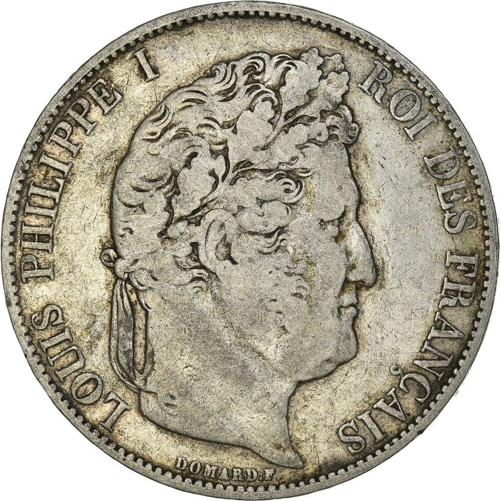 Coin, France, Louis-Philippe, 5 Francs, 1844, Lille, VF(20-25), Silver