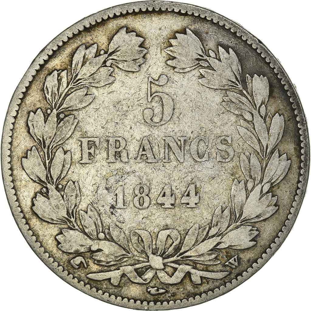 Coin, France, Louis-Philippe, 5 Francs, 1844, Lille, VF(20-25), Silver