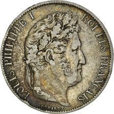 Coin, France, Louis-Philippe, 5 Francs, 1844, Lille, VF(30-35), Silver
