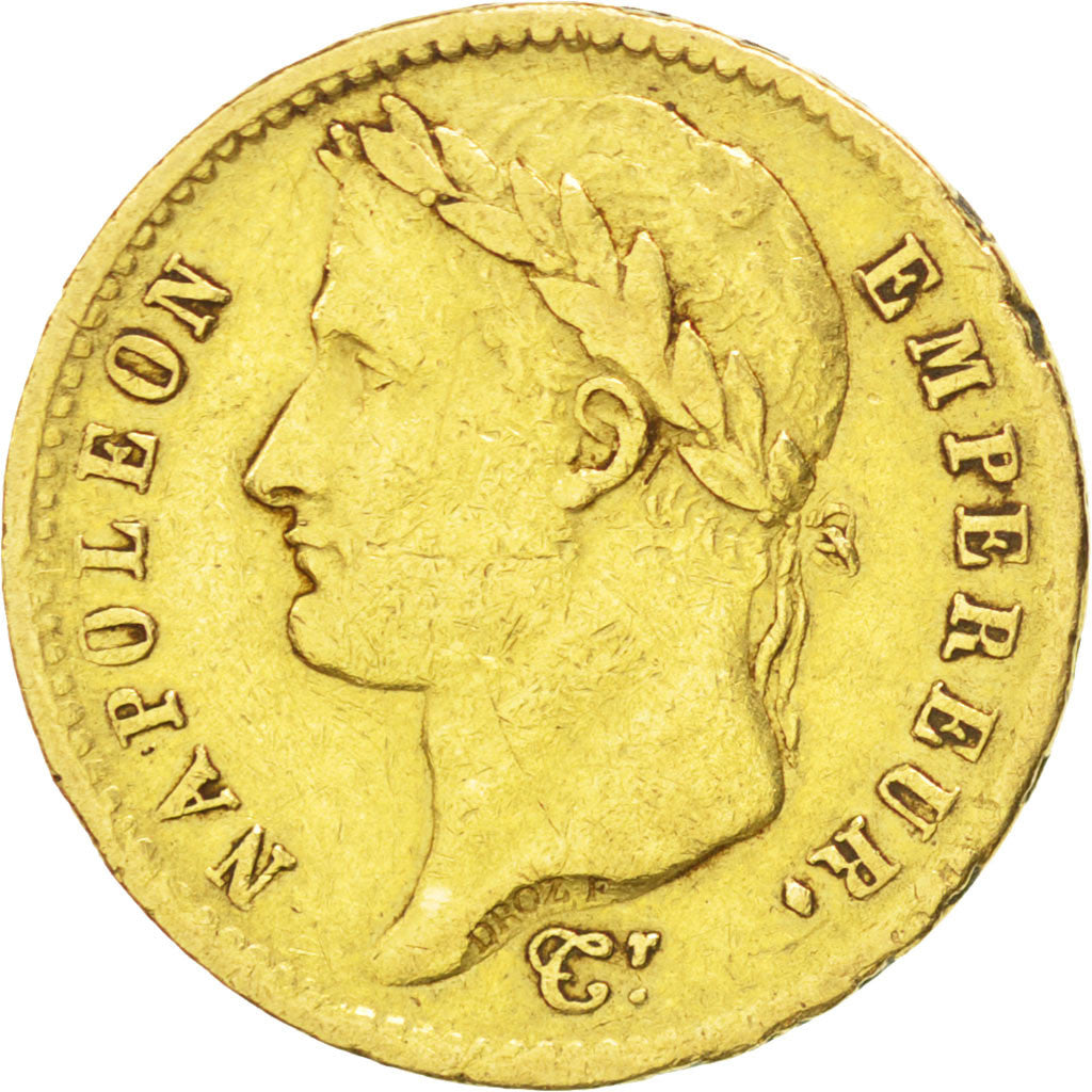 Moneta, Francia, Napoléon I, 20 Francs, 1813, Utrecht, BB, Oro, KM:695.11