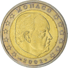 Monaco, 2 Euro, 2001, Paris, MS(60-62), Bi-Metallic, Gadoury:MC179, KM:174