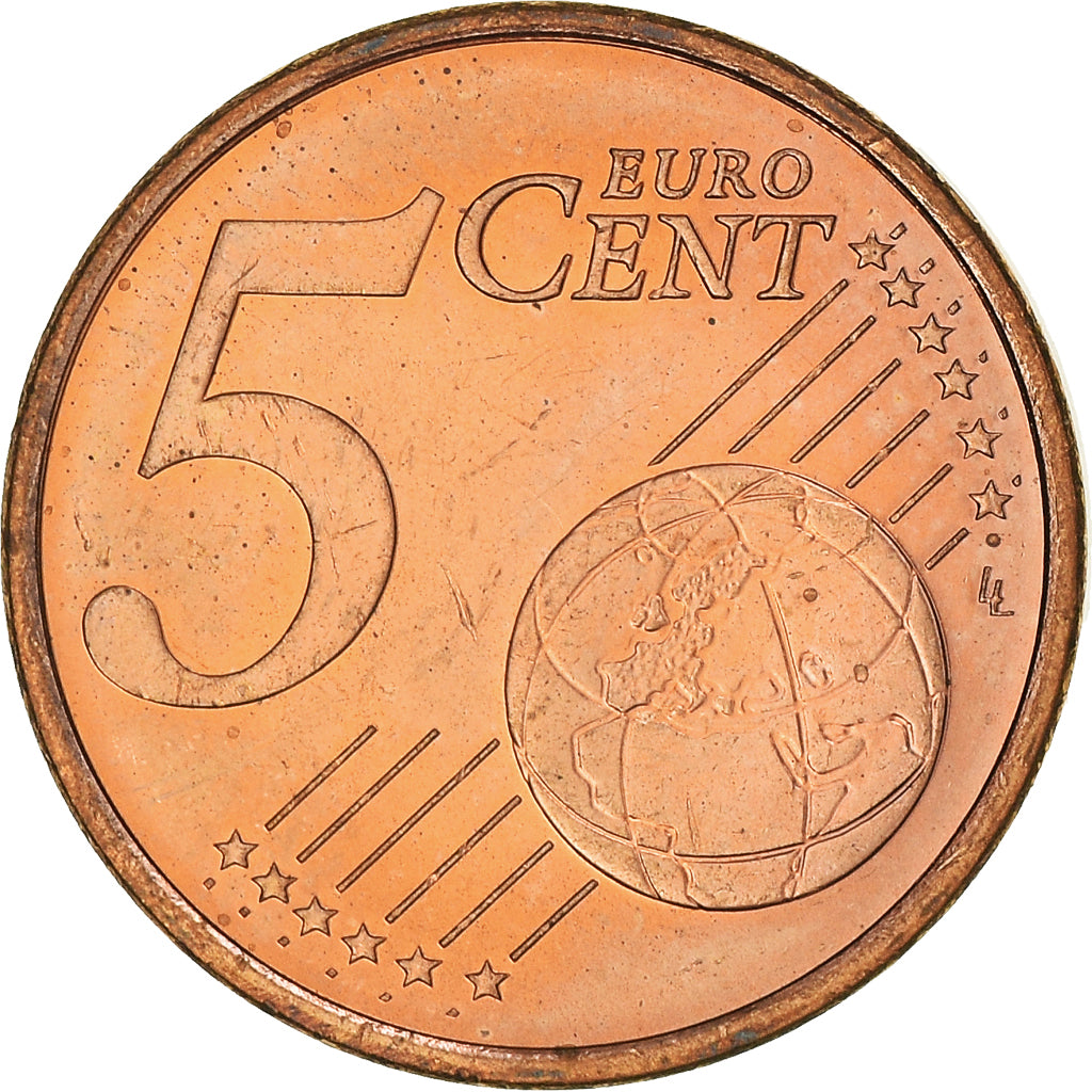 Monaco, 5 Euro Cent, 2001, Paris, MS(60-62), Copper Plated Steel, KM:169