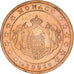 Monaco, 2 Euro Cent, 2001, Paris, MS(60-62), Copper Plated Steel, Gadoury:MC