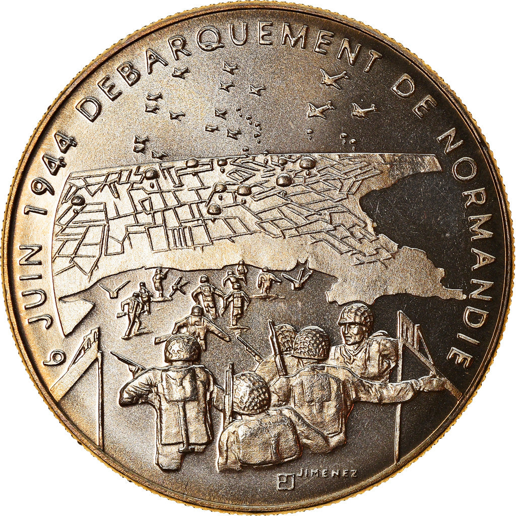 France, Medal, 1939-1945, Débarquement de Normandie, WAR, Jimenez, MS(63)