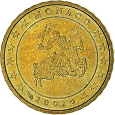 Monaco, 10 Euro Cent, 2002, Paris, MS(60-62), Brass, KM:170