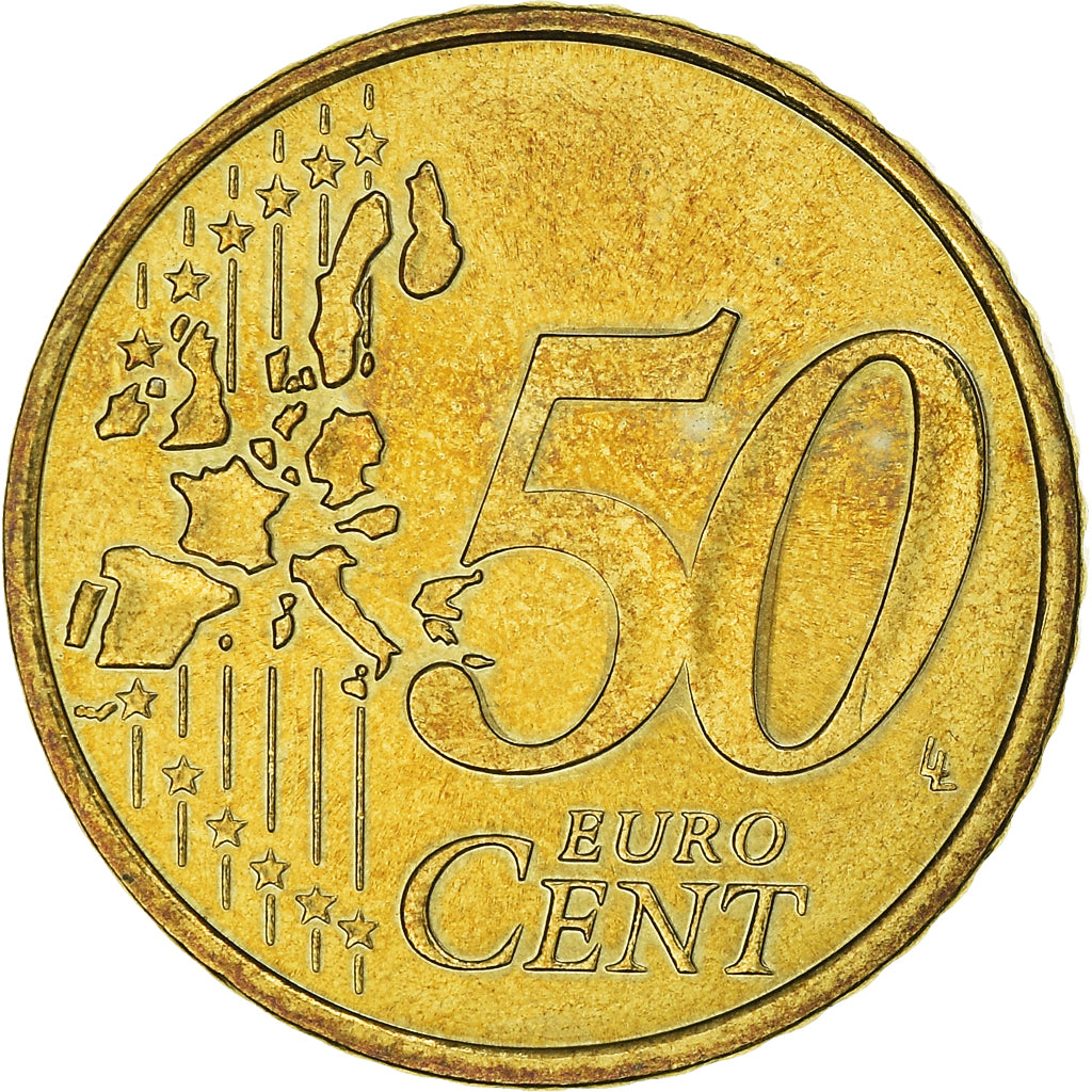 Monaco, 50 Euro Cent, 2002, Paris, MS(63), Brass, Gadoury:MC177, KM:172