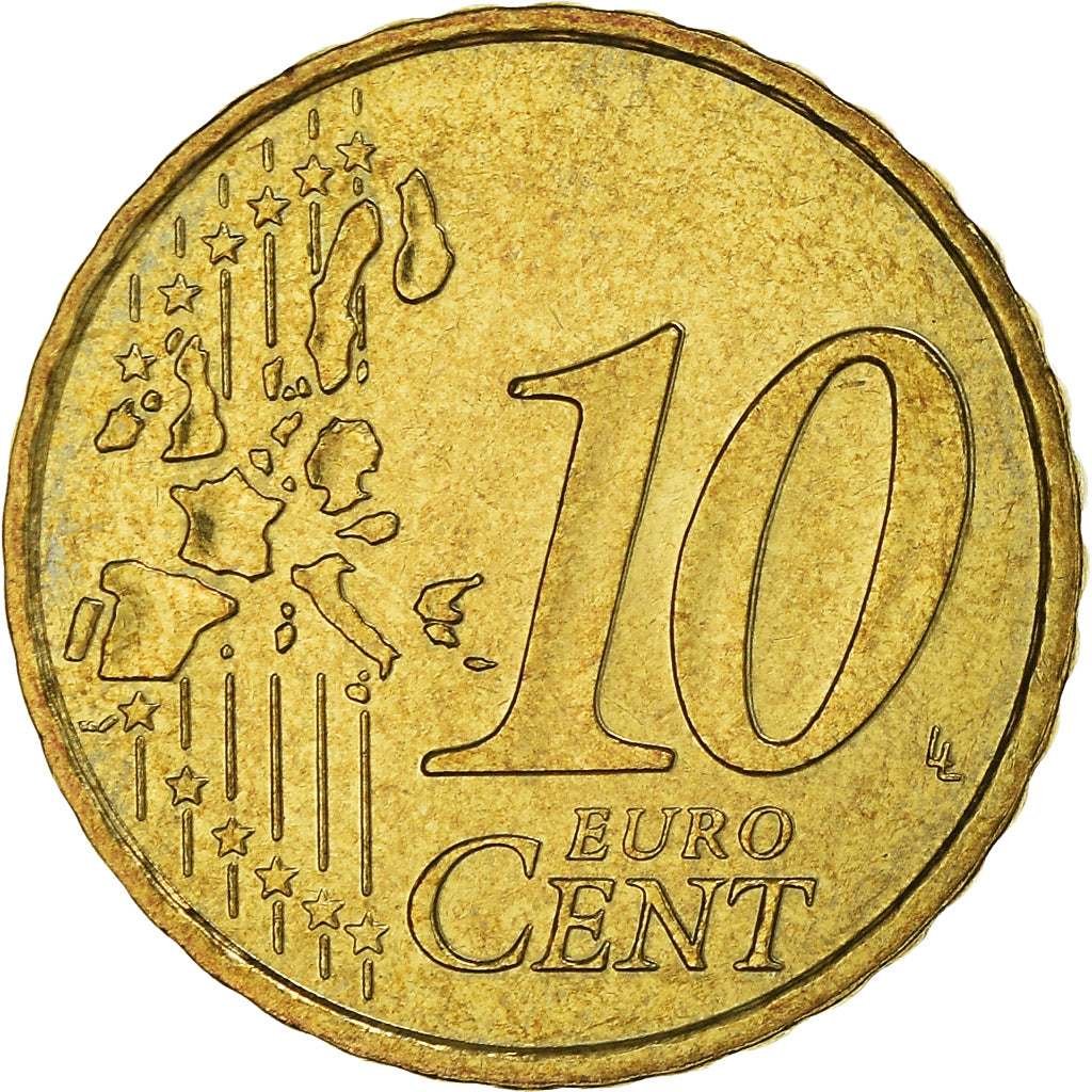 Monaco, 10 Euro Cent, 2003, Paris, MS(60-62), Brass, Gadoury:MC175, KM:170
