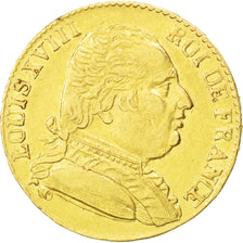 FRANCE, Louis XVIII, 20 Francs, 1815, London, KM #706.7, EF(40-45), Gold,...
