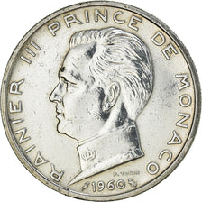 Coin, Monaco, Rainier III, 5 Francs, 1960, AU(50-53), Silver, KM:141, Gadoury:MC
