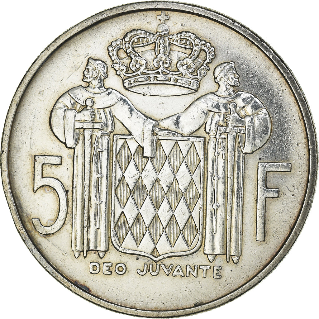 Coin, Monaco, Rainier III, 5 Francs, 1960, AU(50-53), Silver, KM:141, Gadoury:MC