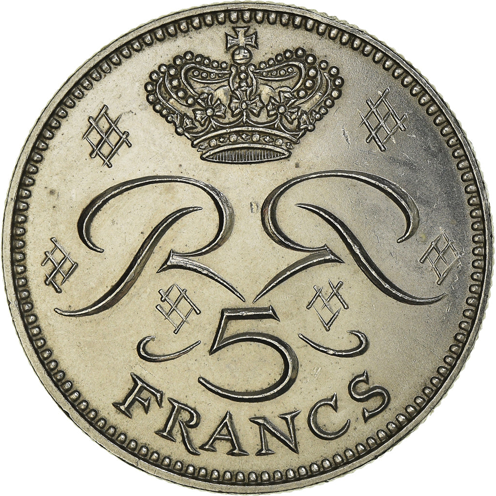 Coin, Monaco, Rainier III, 5 Francs, 1982, MS(60-62), Copper-nickel, KM:150