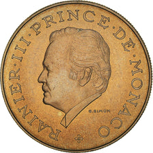Coin, Monaco, Rainier III, 10 Francs, 1975, MS(63), Copper-Nickel-Aluminum