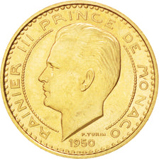 MONACO, 10 Francs, 1950, KM #E26, MS(63), Gold, Gadoury #139, 10.58