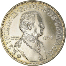 Coin, Monaco, Rainier III, 50 Francs, 1975, MS(64), Silver, KM:152.2, Gadoury:MC