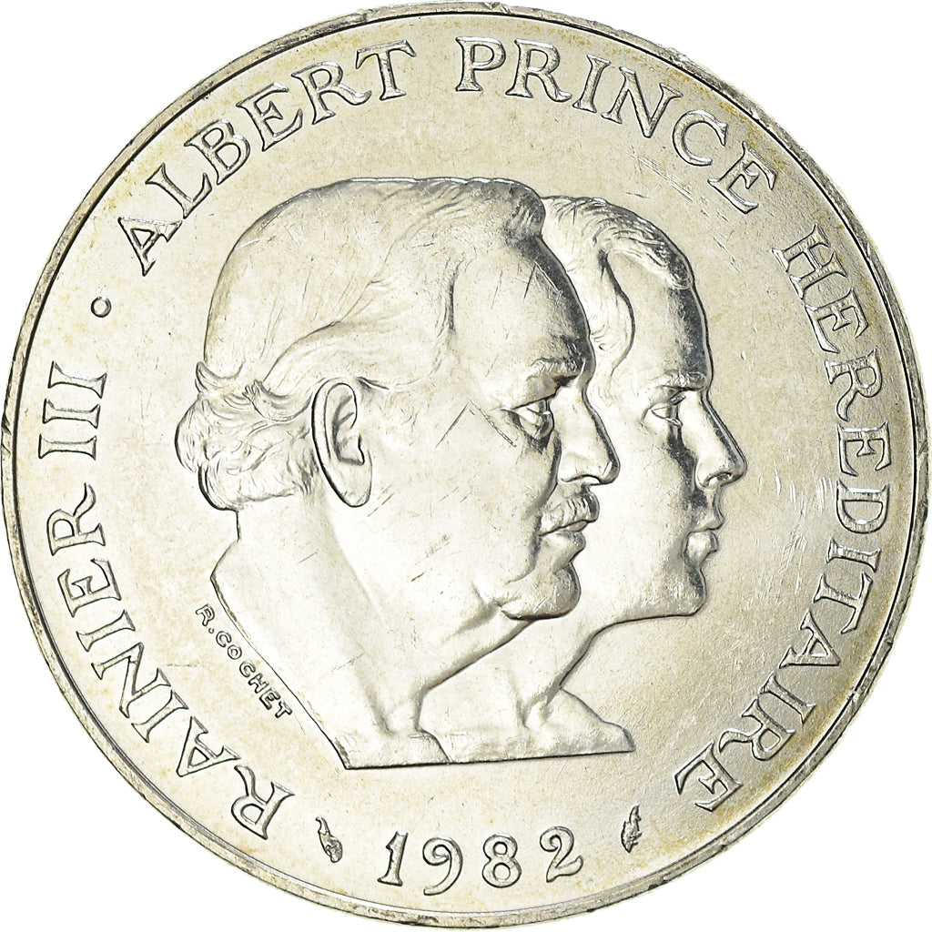 Coin, Monaco, Rainier III, 100 Francs, 1982, AU(55-58), Silver, KM:161