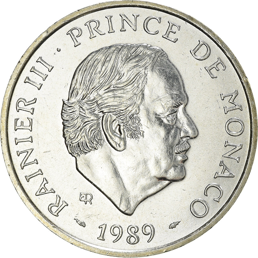 Coin, Monaco, Rainier III, 100 Francs, 1989, MS(60-62), Silver, KM:164