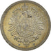 Coin, GERMANY - EMPIRE, Wilhelm I, 20 Pfennig, 1875, Stuttgart, AU(55-58)