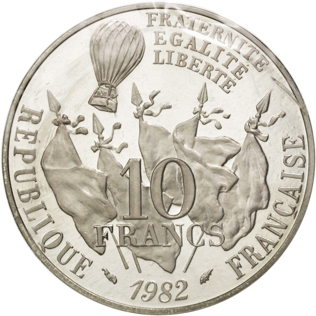 FRANCE, 10 Francs, 1982, KM #P748, MS(65-70), Silver, Gadoury #187.P2, 22.80