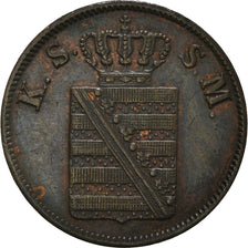 Coin, German States, SAXONY-ALBERTINE, Friedrich August II, 2 Pfennig, 1853