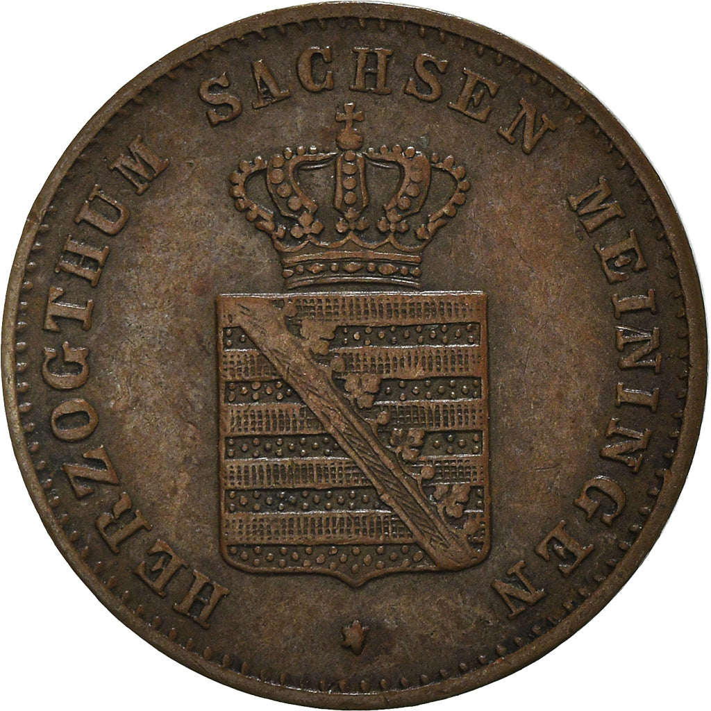 Coin, German States, SAXE-MEININGEN, Bernhard II, Pfennig, 1865, EF(40-45)