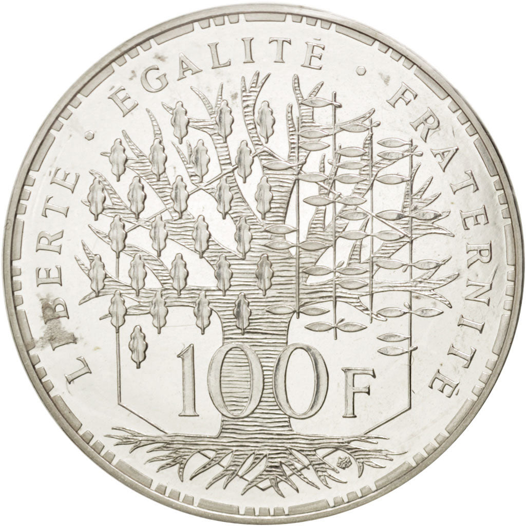 FRANCE, 100 Francs, 1982, KM #P751, MS(65-70), Silver, Gadoury #232.P1, 30.00