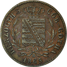 Coin, German States, SAXE-COBURG-GOTHA, Ernst II, Pfennig, 1865, Vienna