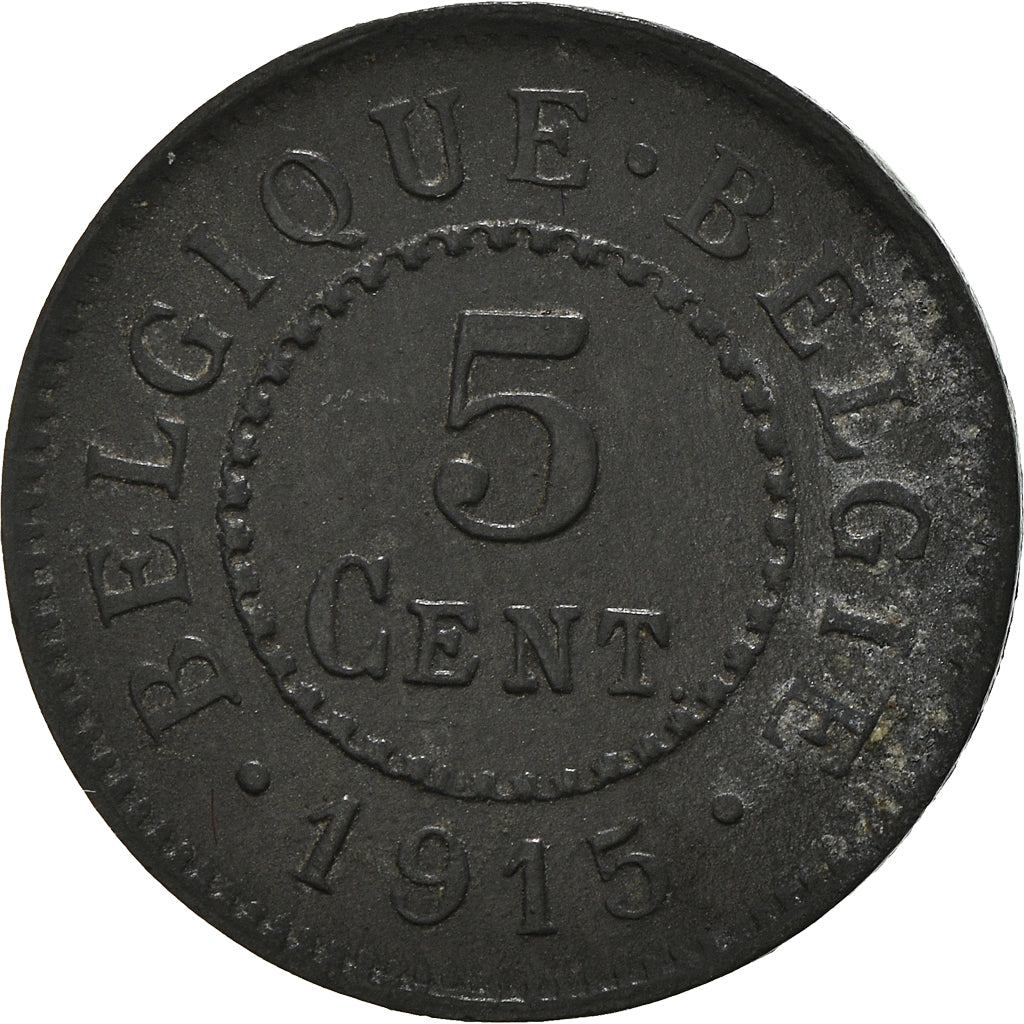 Coin, Belgium, 5 Centimes, 1915, AU(50-53), Zinc, KM:80