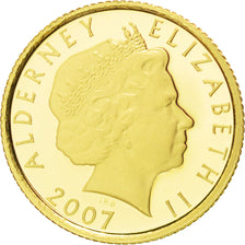 Alderney, Elizabeth II, Pound, 2007, FDC, Oro, KM:174
