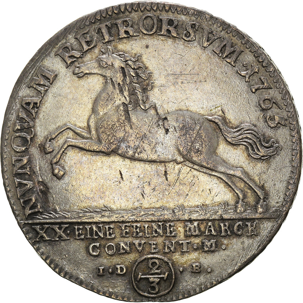 Coin, German States, BRUNSWICK-WOLFENBUTTEL, Karl I, 2/3 Thaler, 1765
