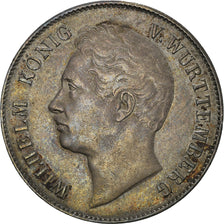 Coin, German States, WURTTEMBERG, Wilhelm I, Gulden, 1840, AU(50-53), Silver