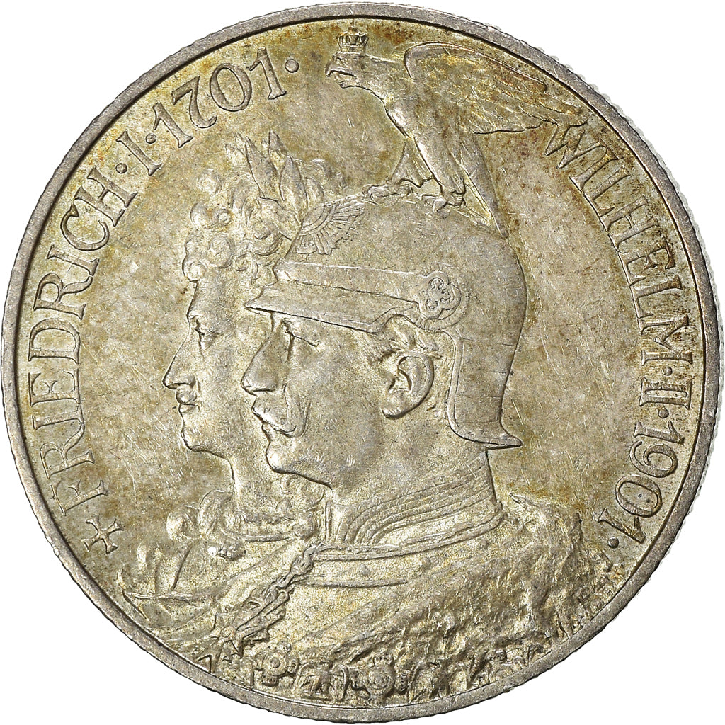 Coin, German States, PRUSSIA, Wilhelm II, 2 Mark, 1901, Berlin, MS(60-62)