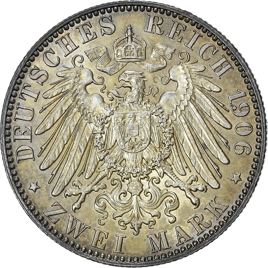 Coin, German States, SAXONY-ALBERTINE, Friedrich August III, 2 Mark, 1906