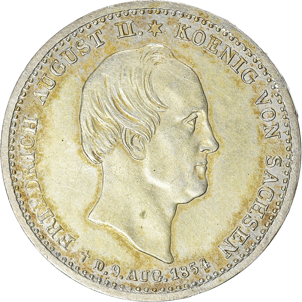 Monnaie, Etats allemands, SAXONY-ALBERTINE, Friedrich August II, 1/6 Thaler, 1/4