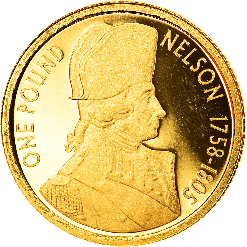 Coin, Alderney, Elizabeth II, Pound, 2005, MS(65-70), Gold, KM:119