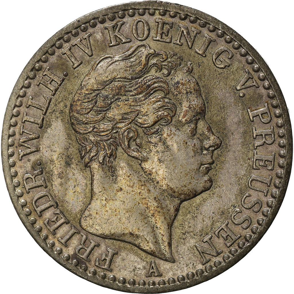 Monnaie, Etats allemands, PRUSSIA, Friedrich Wilhelm IV, 1/6 Thaler, 1849