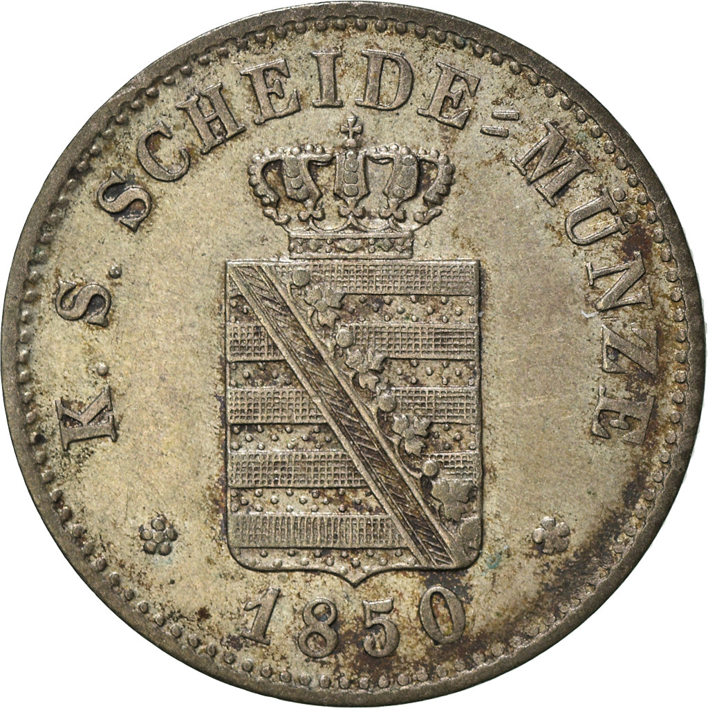 Coin, German States, SAXONY-ALBERTINE, Friedrich August II, 2 Neu-Groschen, 20