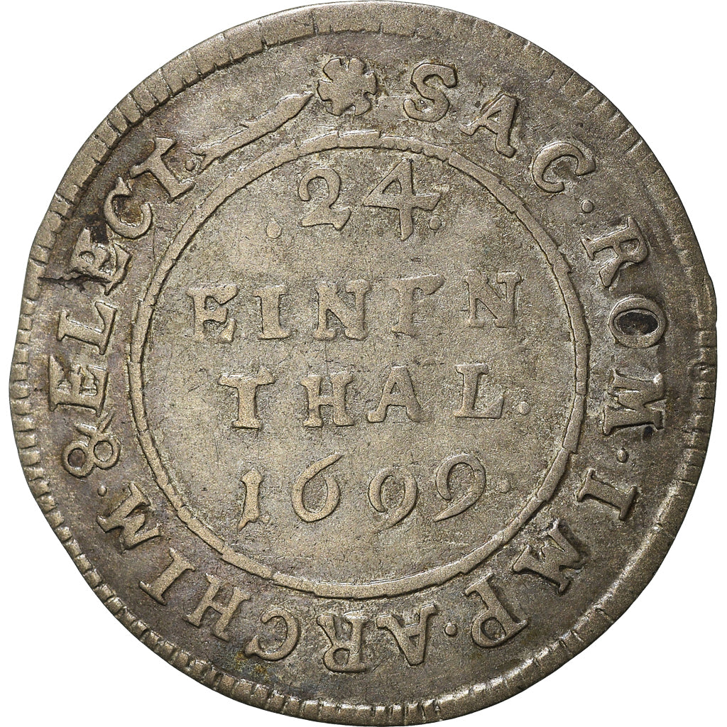 Coin, German States, SAXONY-ALBERTINE, 1/24 Thaler, Groschen, 1699, EF(40-45)