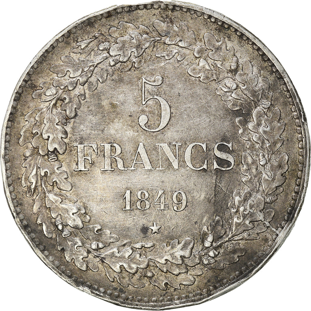 Coin, Belgium, Leopold I, 5 Francs, 5 Frank, 1849, EF(40-45), Silver, KM:3.2