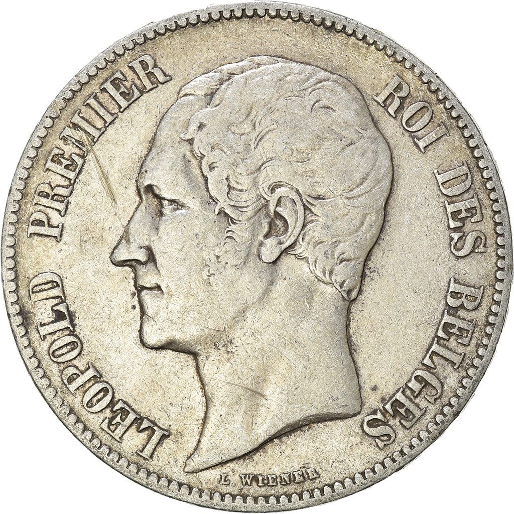 Coin, Belgium, Leopold I, 5 Francs, 5 Frank, 1851, VF(30-35), Silver, KM:17